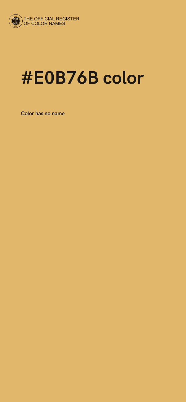 #E0B76B color image