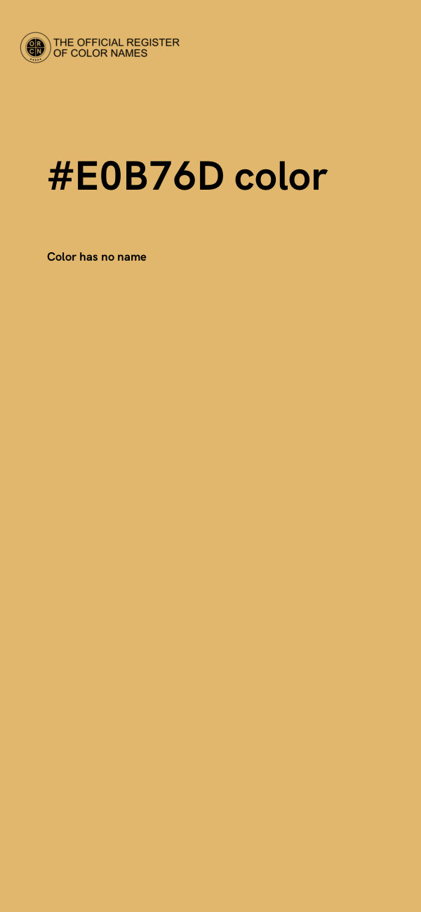 #E0B76D color image
