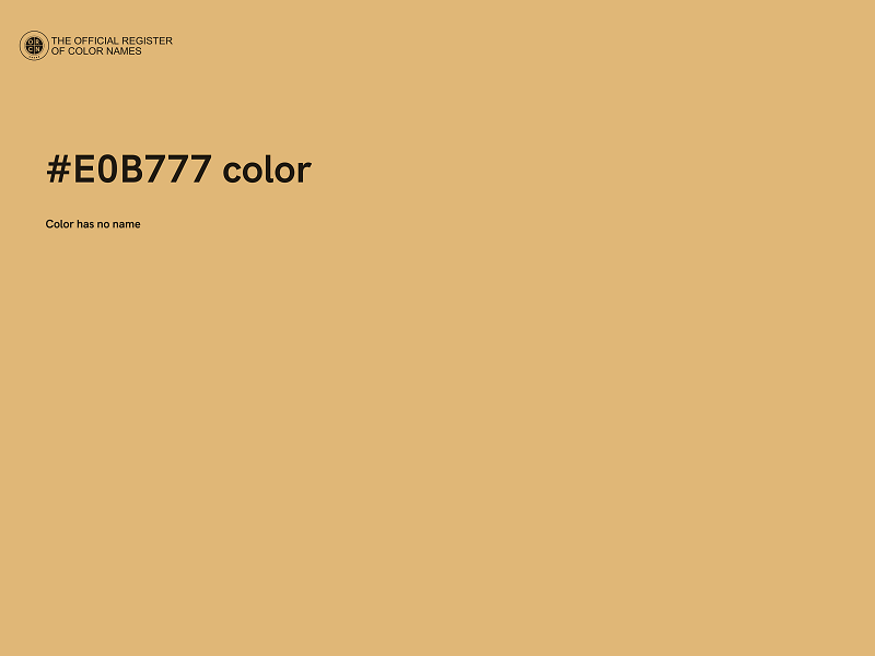 #E0B777 color image