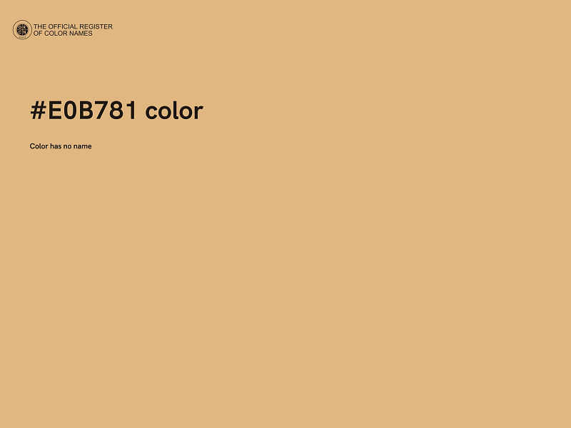 #E0B781 color image