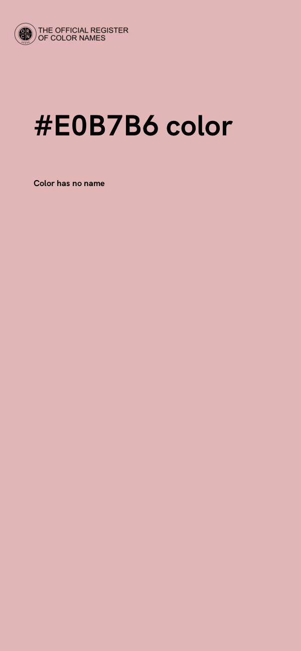 #E0B7B6 color image