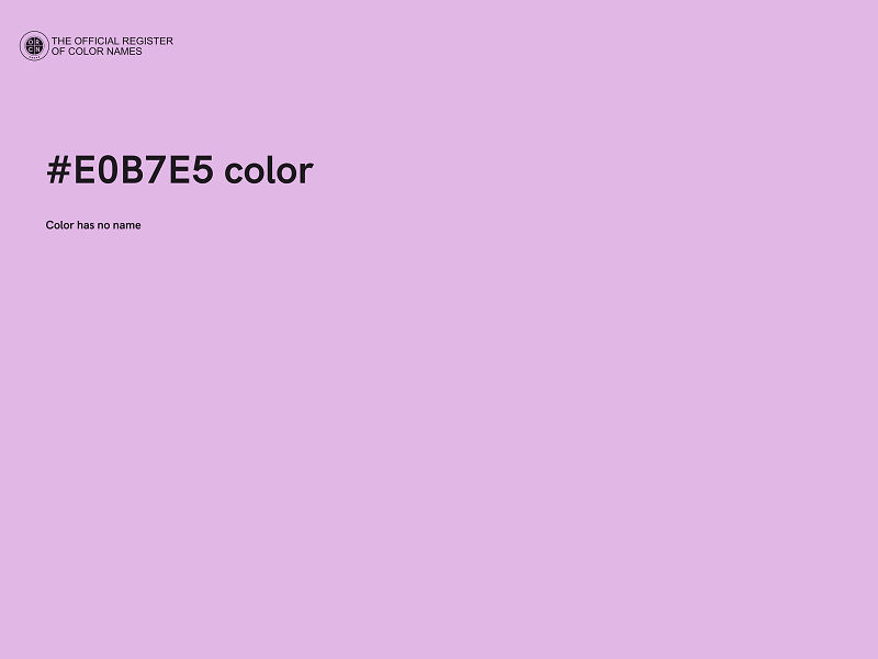 #E0B7E5 color image