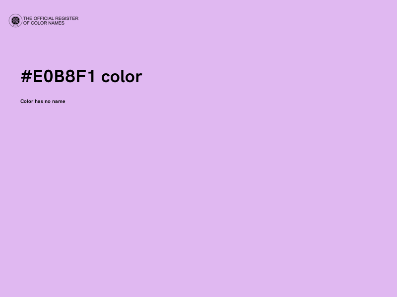 #E0B8F1 color image