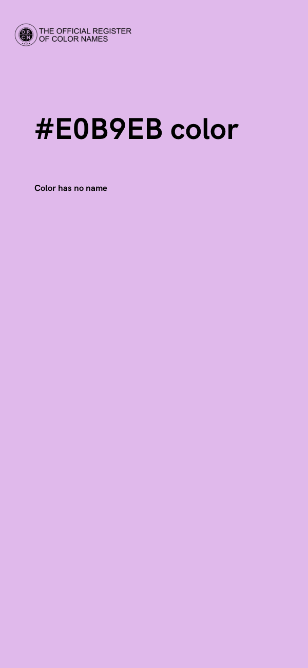 #E0B9EB color image