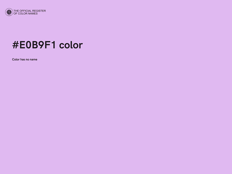 #E0B9F1 color image