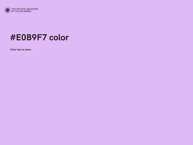 #E0B9F7 color image