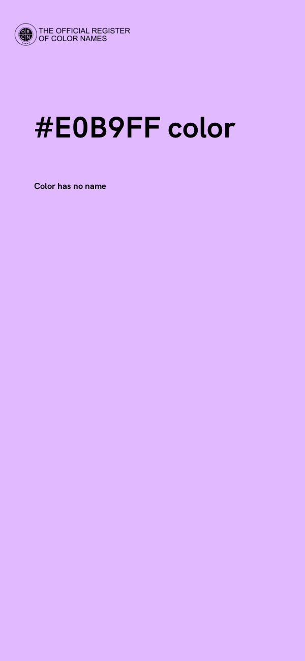 #E0B9FF color image