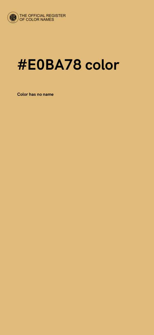 #E0BA78 color image