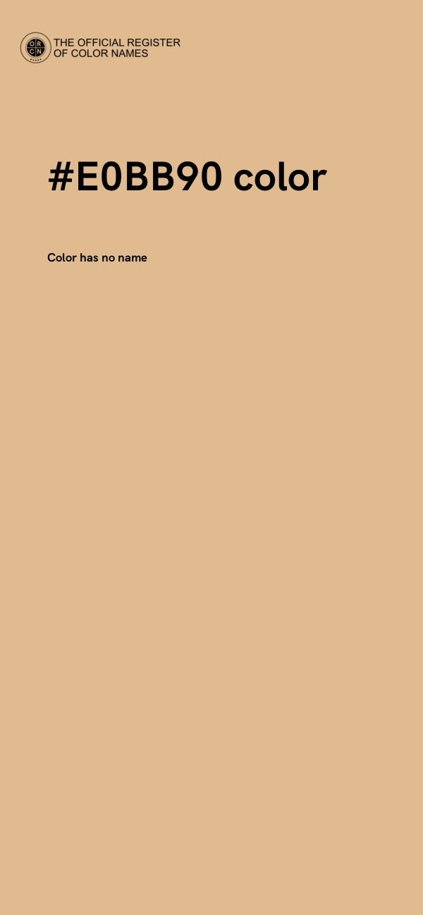 #E0BB90 color image
