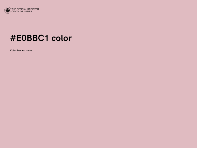 #E0BBC1 color image
