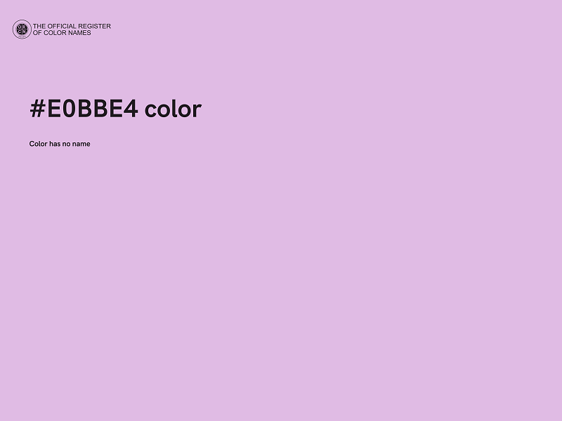 #E0BBE4 color image