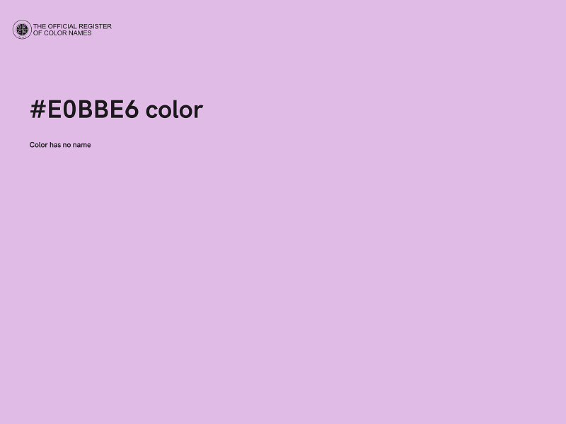 #E0BBE6 color image