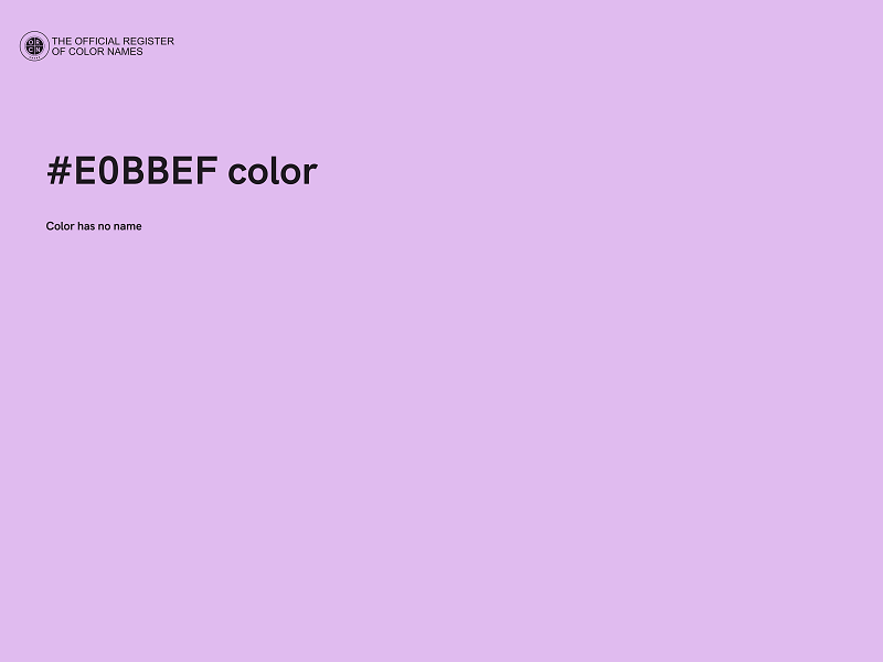 #E0BBEF color image