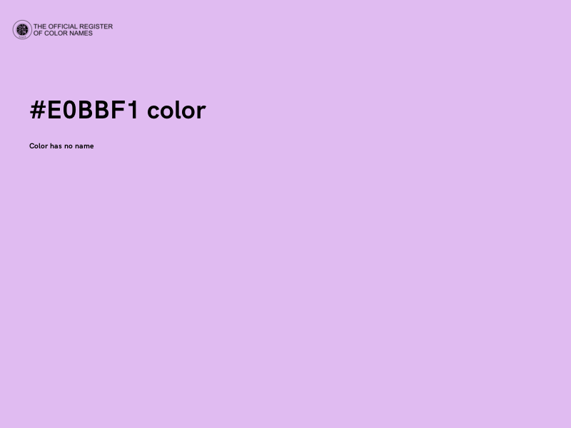 #E0BBF1 color image