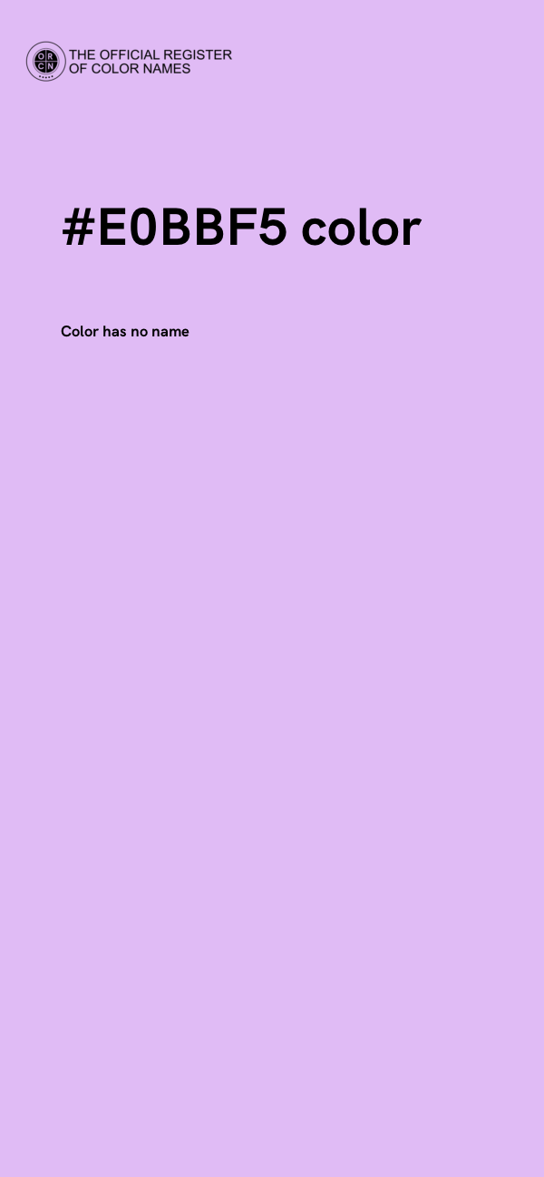 #E0BBF5 color image