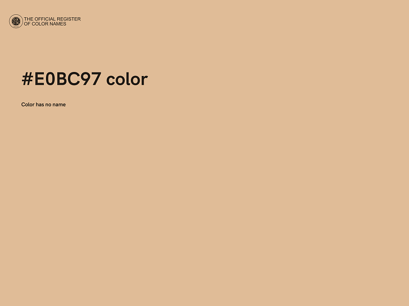 #E0BC97 color image