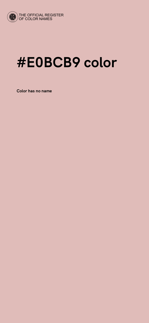 #E0BCB9 color image