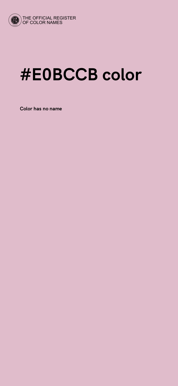 #E0BCCB color image