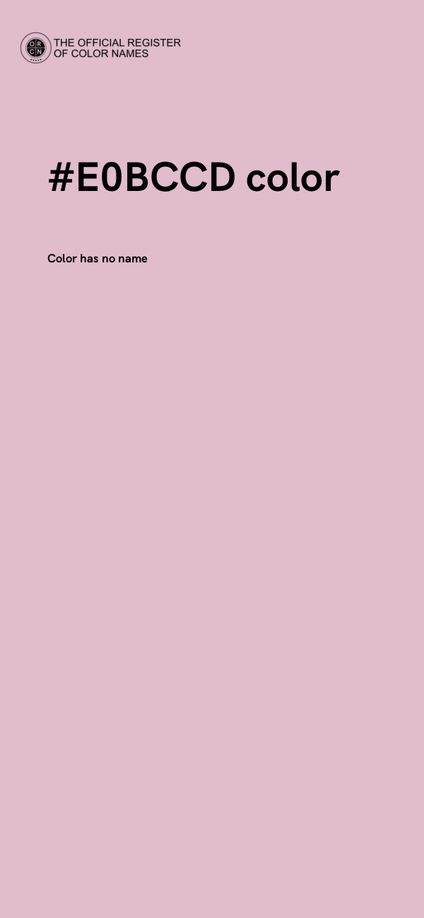 #E0BCCD color image