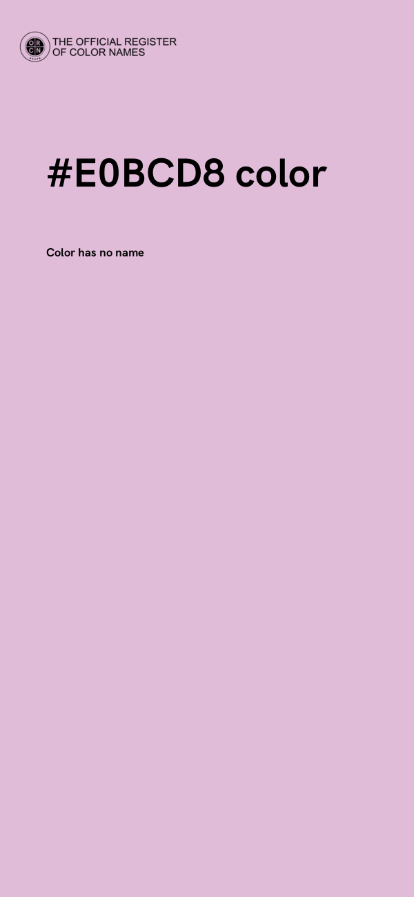 #E0BCD8 color image