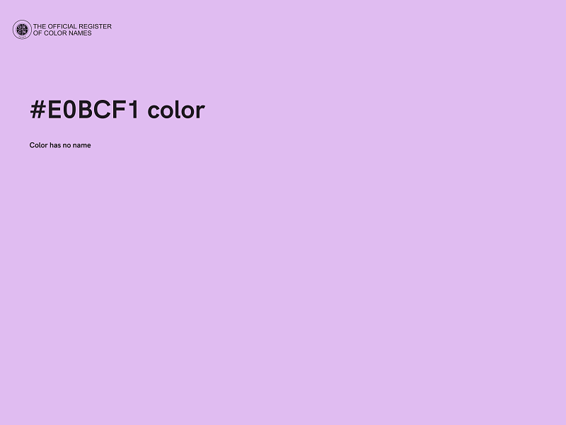 #E0BCF1 color image