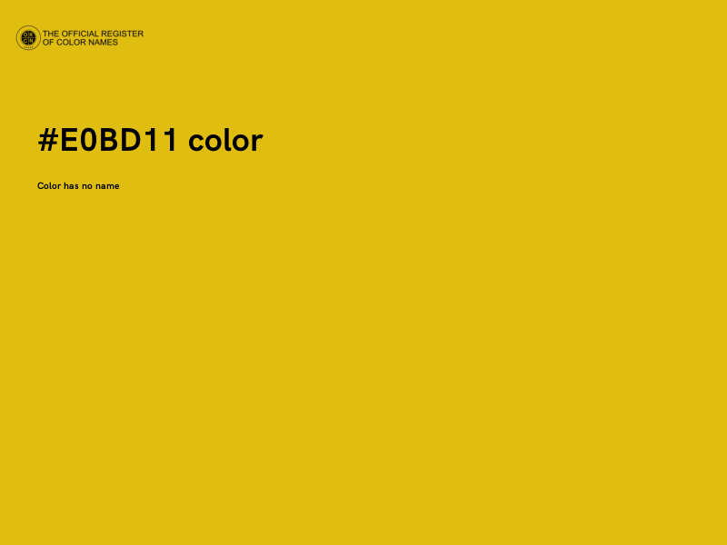 #E0BD11 color image