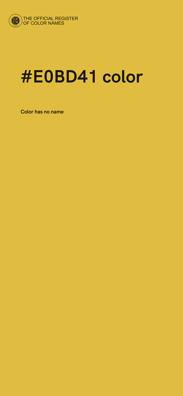 #E0BD41 color image