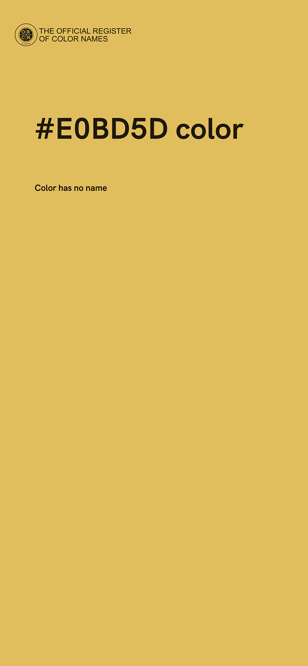 #E0BD5D color image