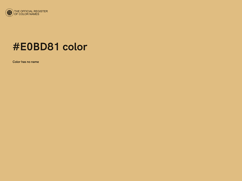 #E0BD81 color image