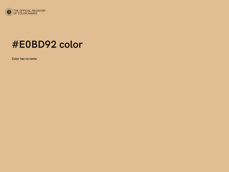 #E0BD92 color image