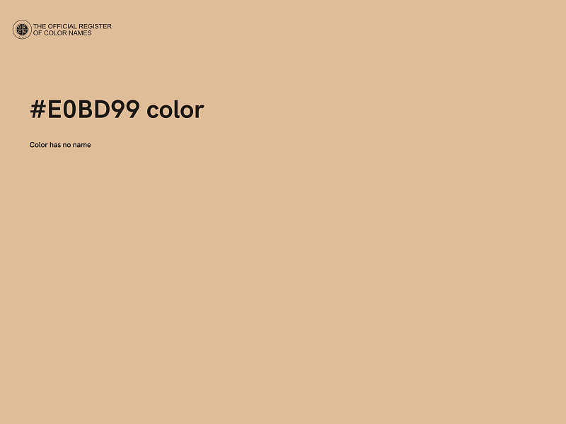 #E0BD99 color image