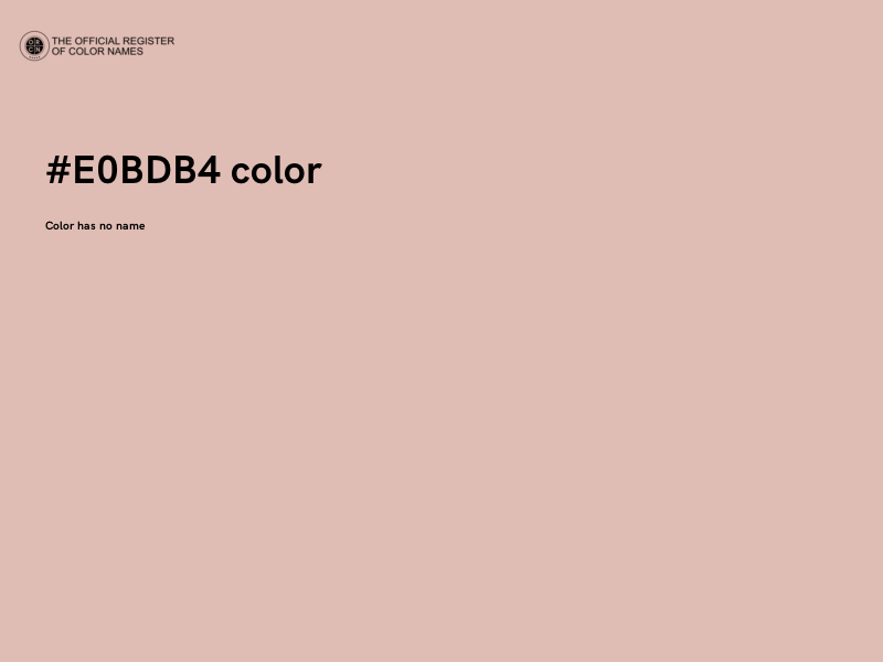 #E0BDB4 color image