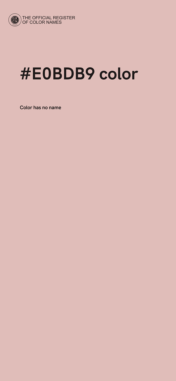 #E0BDB9 color image