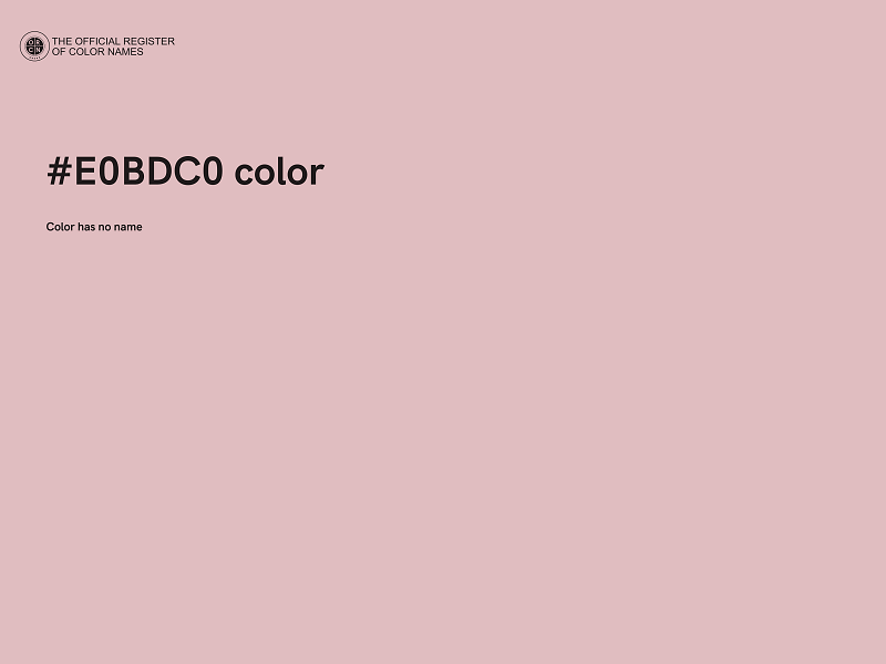 #E0BDC0 color image