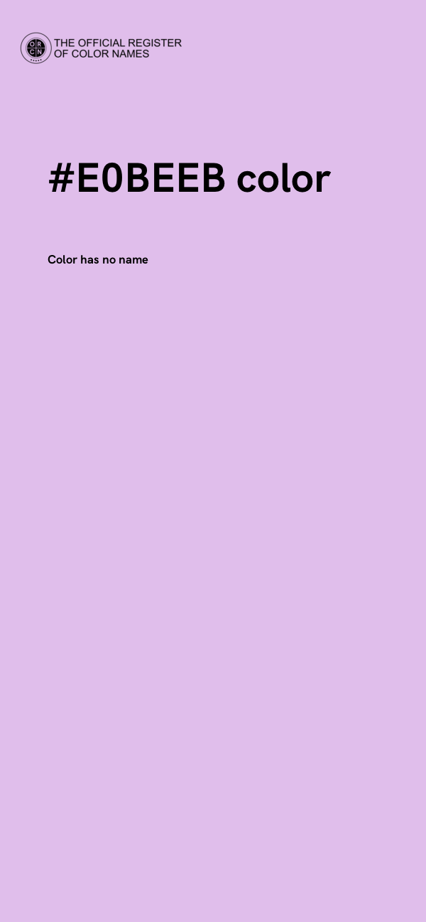 #E0BEEB color image