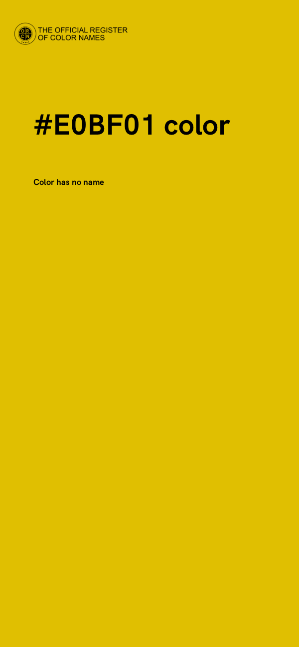 #E0BF01 color image