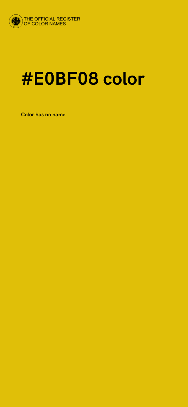 #E0BF08 color image