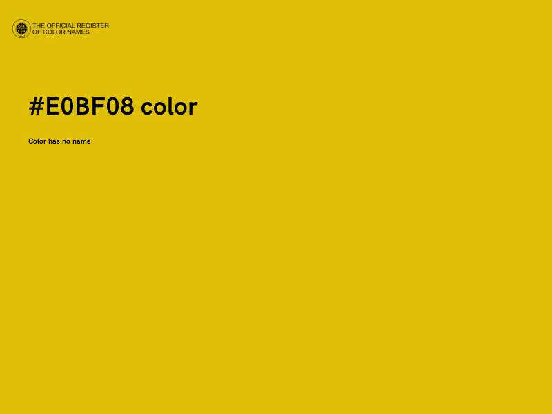 #E0BF08 color image