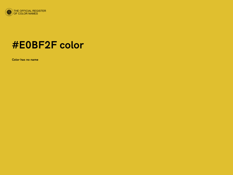 #E0BF2F color image