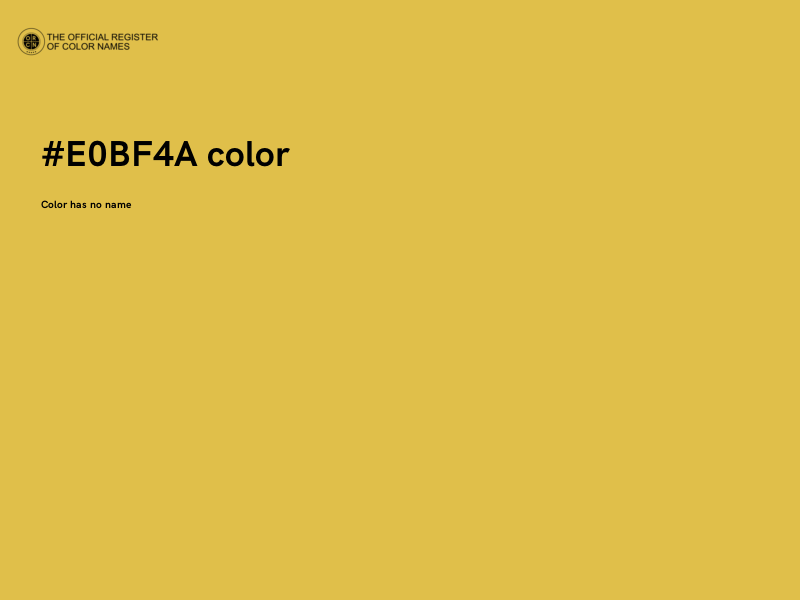 #E0BF4A color image