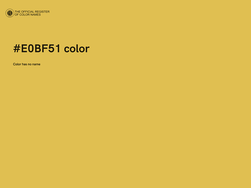 #E0BF51 color image