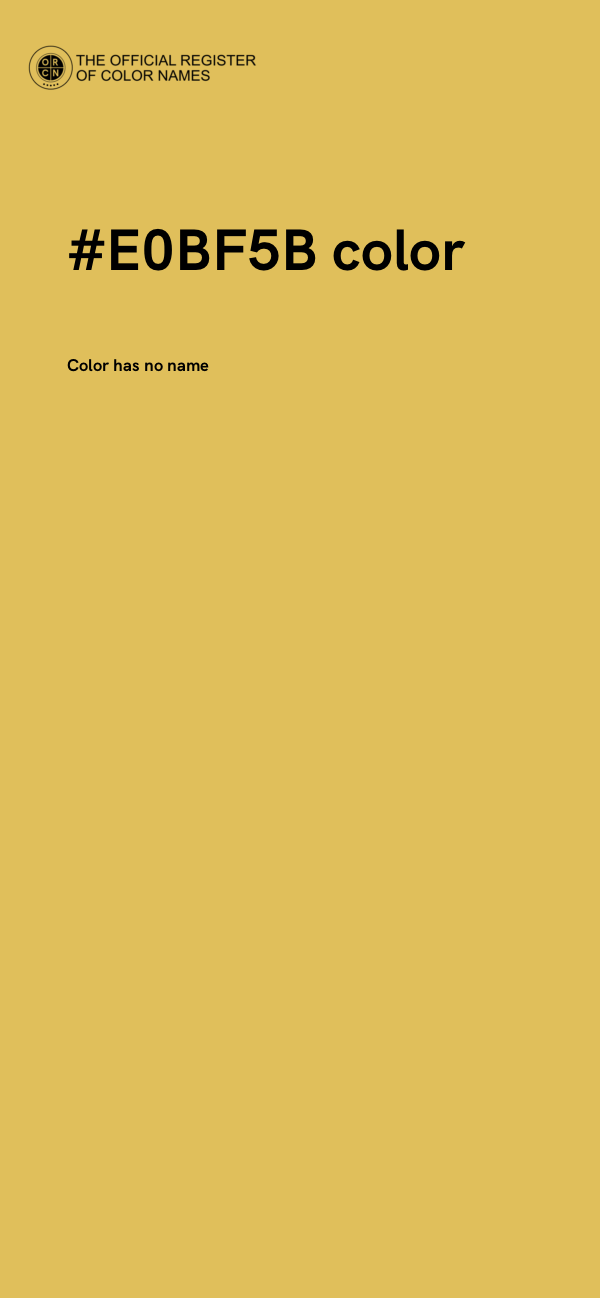 #E0BF5B color image