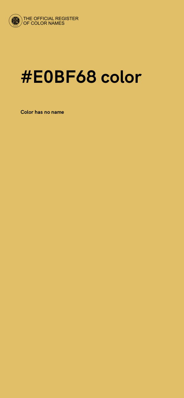 #E0BF68 color image
