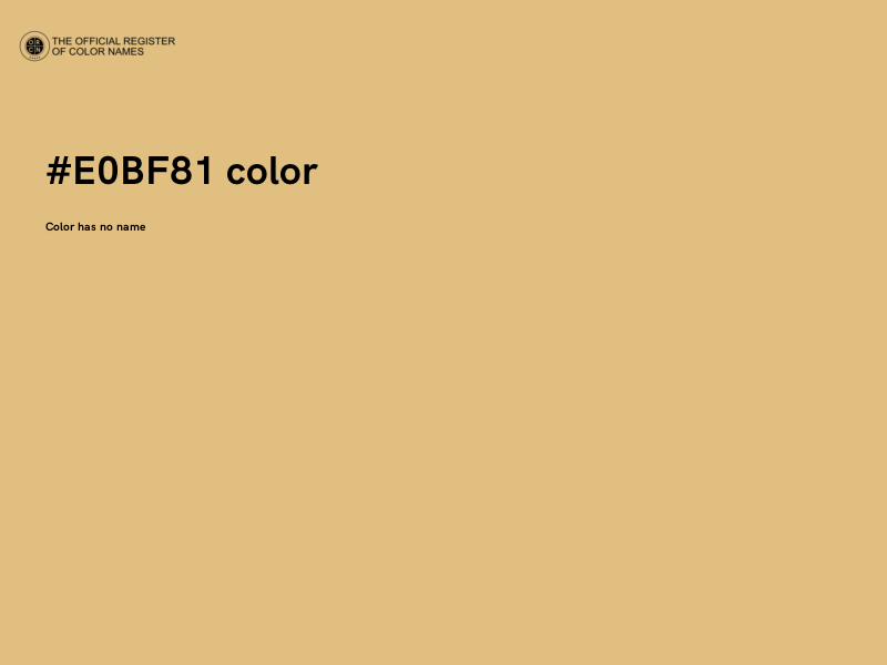 #E0BF81 color image