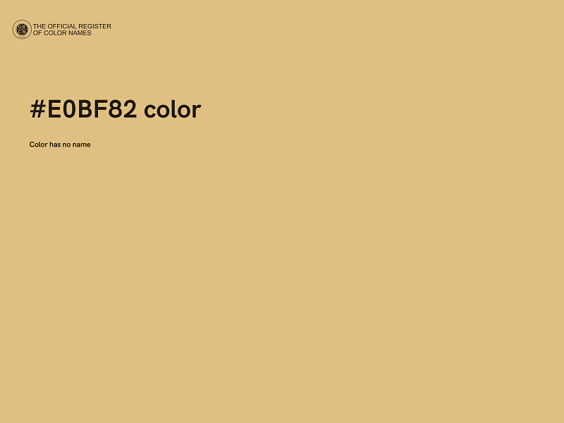 #E0BF82 color image