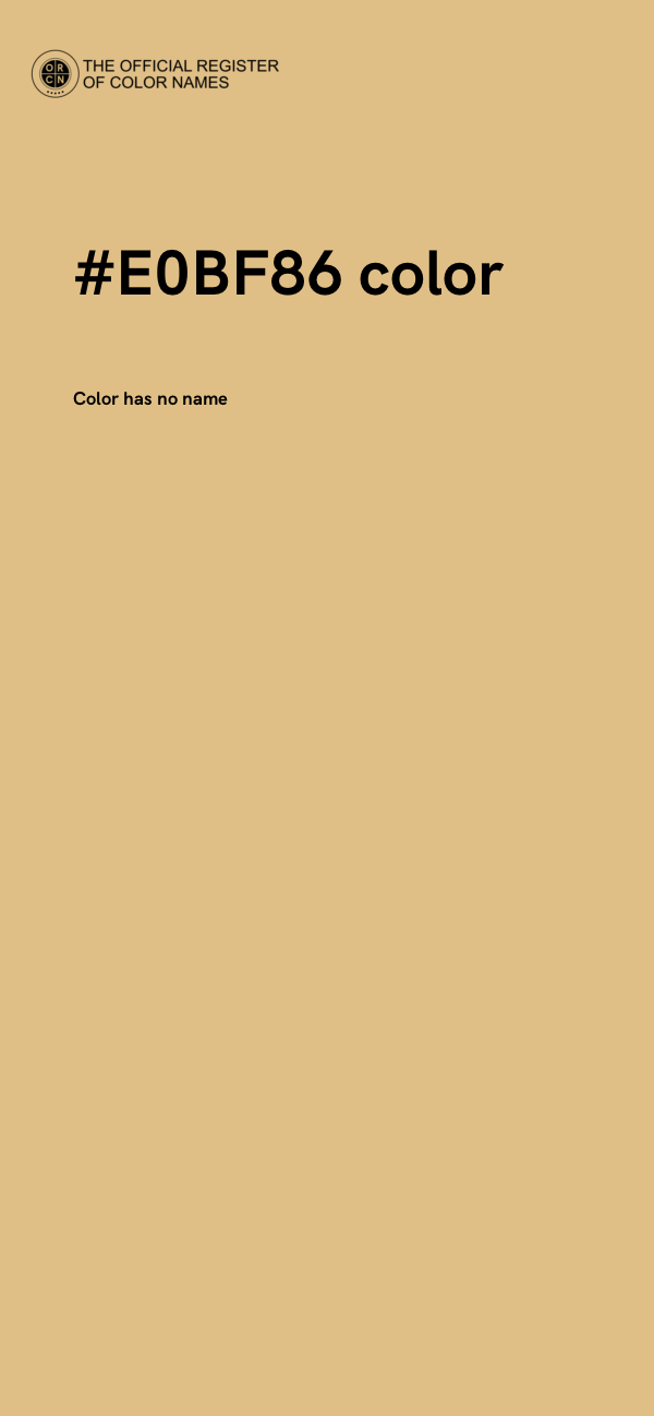 #E0BF86 color image