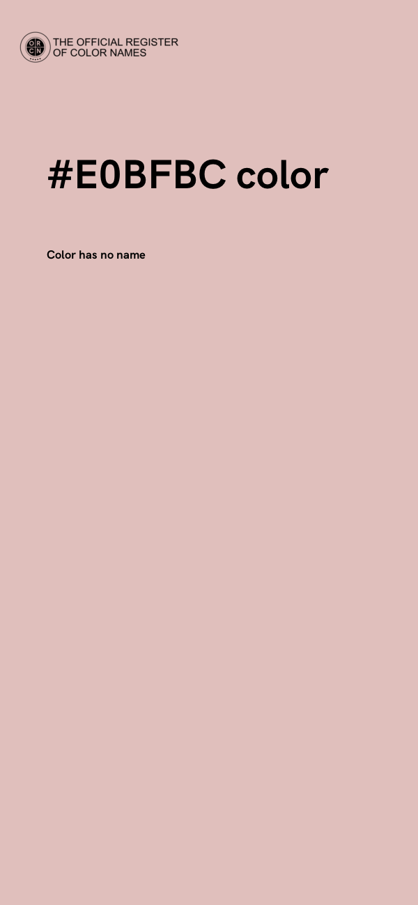 #E0BFBC color image