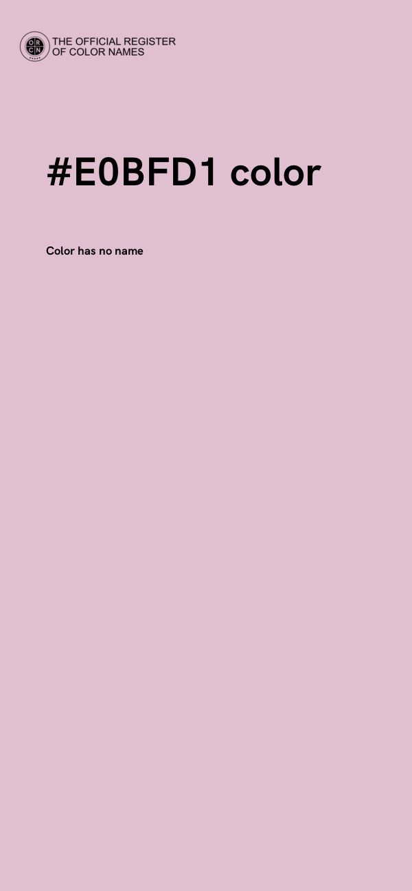 #E0BFD1 color image