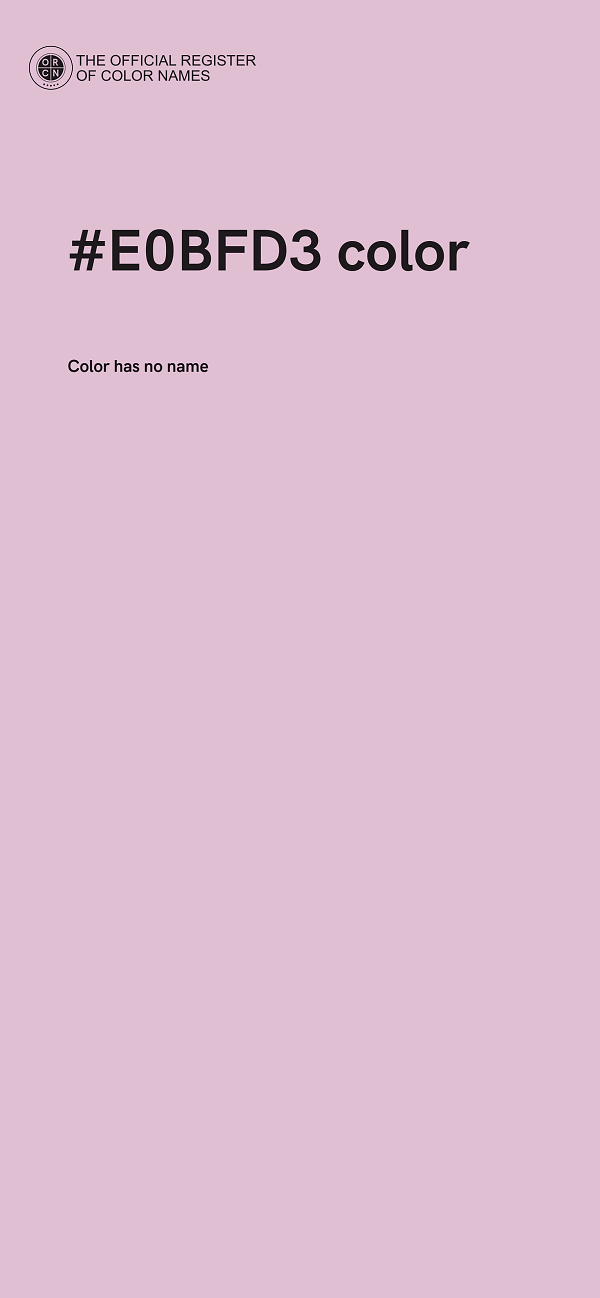 #E0BFD3 color image