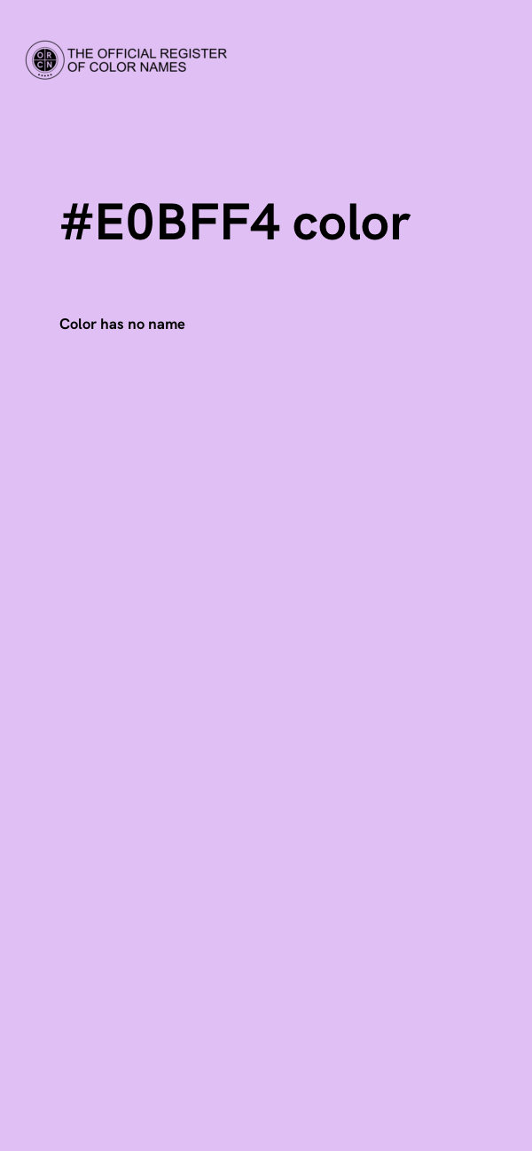 #E0BFF4 color image